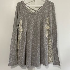 Soft Grey/Lace Sweater